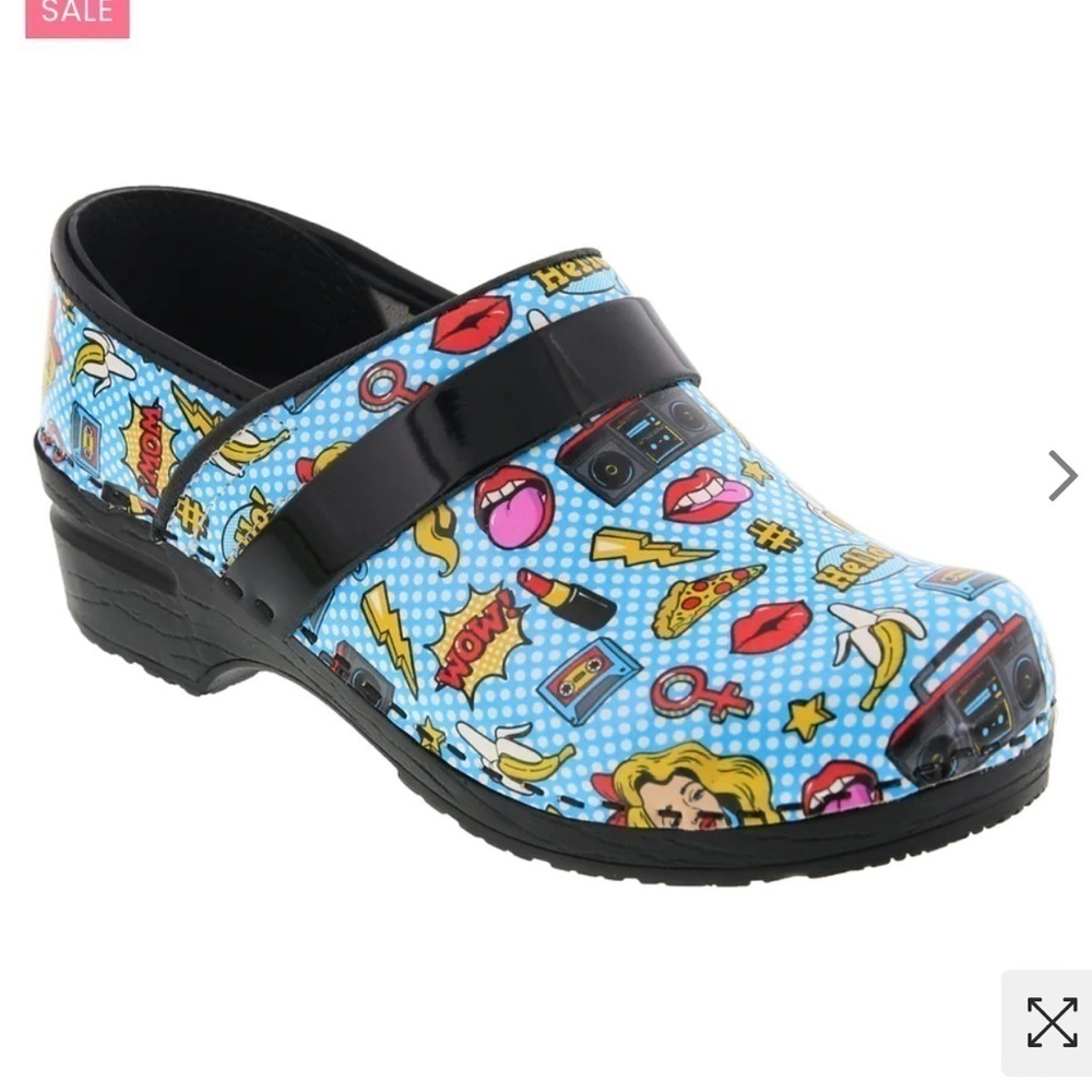 Bjork andie pop art leather clogs - Picture 3 of 14